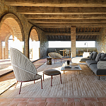 Дизайнерское уличное кресло с веревочной спинкой PETALO Armchair варинант исполнения - 7 | Loft Concept в Грозном