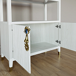 Стеллаж со стеклянными полками Elsa Dreams White варинант исполнения - 4 | Loft Concept в Грозном