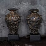 Вазы «Парные» на деревянных основаниях варинант исполнения - 1 | Loft Concept в Грозном