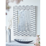 Прямоугольное зеркало с инкрустацией раковинами устриц Mother оf Pearl Facets варинант исполнения - 6 | Loft Concept в Грозном