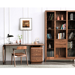 Стол рабочий округлой формы с 3-мя ящиками  Working Moonnut Table варинант исполнения - 1 | Loft Concept в Грозном