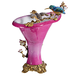Ваза розового цвета из фарфора с птичкми и цветущими ветвями Garden of Eden варинант исполнения - 2 | Loft Concept в Грозном