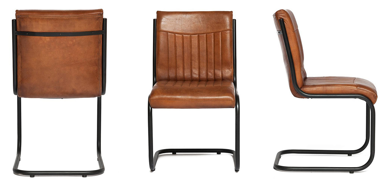 Стул из кожи буйвола Industrial leather chair Стул из кожи буйвола Industrial leather chair - Loft-Concept в Грозном