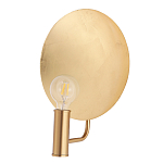 Бра с золотым круглым отражателем и открытой лампой Sun Glow Disc варинант исполнения - 2 | Loft Concept в Грозном