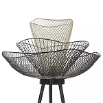 Торшер с трехъярусным плафоном из металлической сетки Metal Mesh Floor Lamp варинант исполнения - 5 | Loft Concept в Грозном