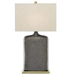 Настольная лампа керамическая с тканевым прямоугольным абажуром Flask варинант исполнения - 2 | Loft Concept в Грозном