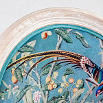 Стул из массива бука бирюзовый с изображением птиц и цветов Turquoise Beige Chinoiserie Birds Garden Chair варинант исполнения - 3 | Loft Concept в Грозном