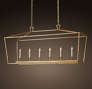 Люстра 19th C. English Openwork Linear Pendant Bronze