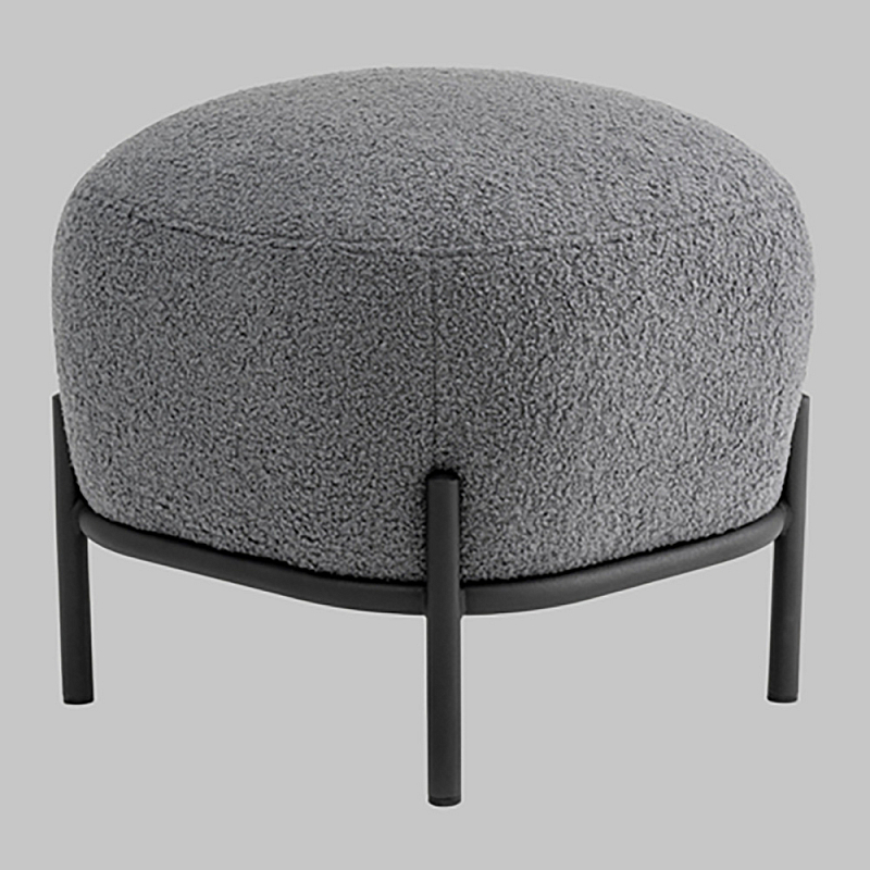 Пуф Стоун букле Fluffy темно-серый Серый Черный в Грозном | Loft Concept 