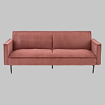 Диван современный вельветовый прямой Worcester Коралл варинант исполнения - 2 | Loft Concept в Грозном