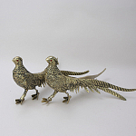Статуэтка бронзовая пара Фазаны золотые Bronze Birds варинант исполнения - 1 | Loft Concept в Грозном