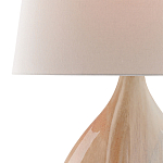 Настольная лампа на прозрачным основании с тканевым конусообразным абажуром Cream варинант исполнения - 1 | Loft Concept в Грозном