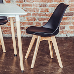 Стул с основой из пластика и мягким сиденьем Arvika Black варинант исполнения - 9 | Loft Concept в Грозном