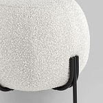 Пуф в ткани букле молочного цвета Pikelet варинант исполнения - 3 | Loft Concept в Грозном