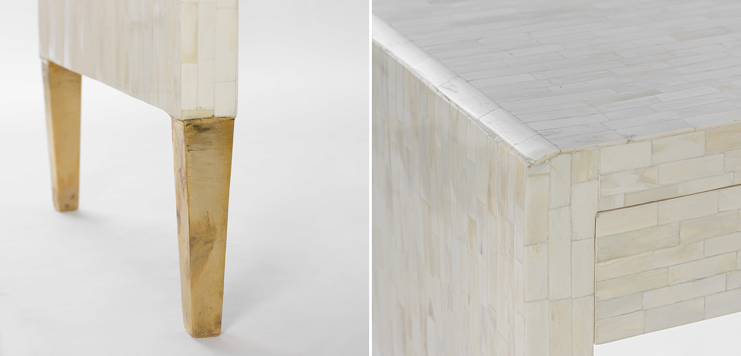 Рабочий стол Bone Inlay Two Drawer Table Рабочий стол Bone Inlay Two Drawer Table - Loft-Concept в Грозном