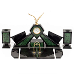 Настольный канцелярский набор из нефрита с декором в виде орла Golden Eagle варинант исполнения - 1 | Loft Concept в Грозном