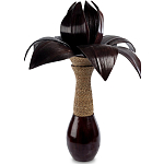 Настольная лампа черная INDONESIAN LAMPS варинант исполнения - 1 | Loft Concept в Грозном