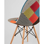 Пластиковый стул на ножках из массива бука Eames Пэчворк варинант исполнения - 3 | Loft Concept в Грозном