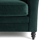 Кресло с обивкой из хлопкового велюра Porter Green Armchair варинант исполнения - 5 | Loft Concept в Грозном