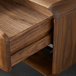 Прикроватная деревянная тумба с ящиком и нишей для хранения Moon Walnut Furniture варинант исполнения - 5 | Loft Concept в Грозном