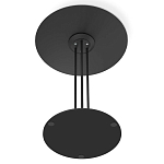 Стол журнальный с круглой столешницей из стекла Gray and Gold Marble варинант исполнения - 6 | Loft Concept в Грозном