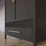 Шкаф платяной Primo с выдвижными ящиками шпон Темный орех варинант исполнения - 6 | Loft Concept в Грозном