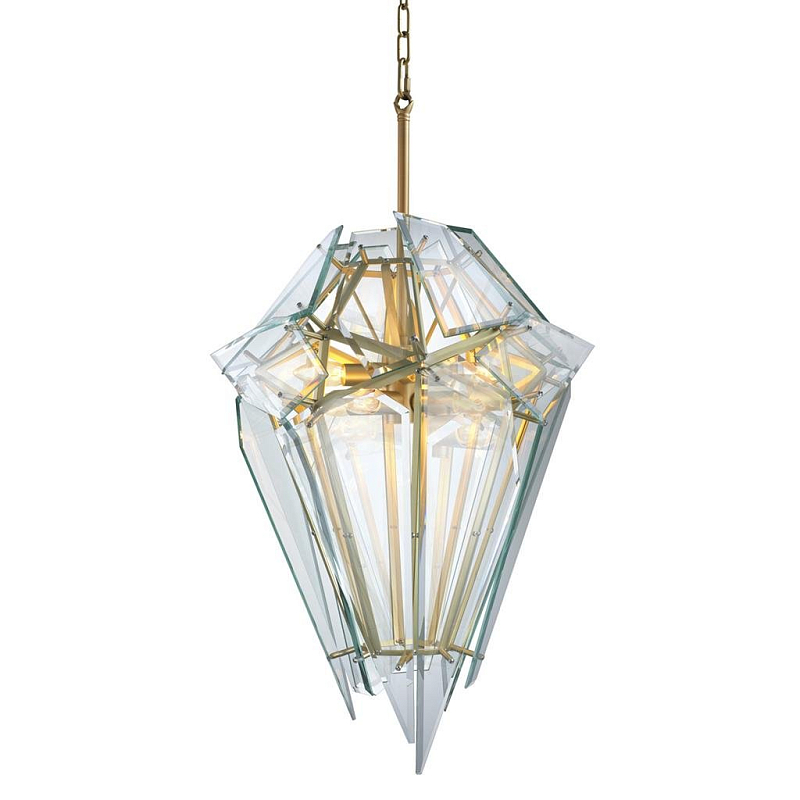 Люстра Chandelier Shard gold Золотой Прозрачное Стекло Люстра Chandelier Shard gold Золотой Прозрачное Стекло в Грозном | Loft Concept