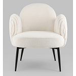 Полукресло Wave Stripes букле белый варинант исполнения - 4 | Loft Concept в Грозном