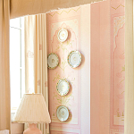 Обои ручная роспись Jharokha Arches Original colourway on pink painted Xuan paper варинант исполнения - 5 | Loft Concept в Грозном