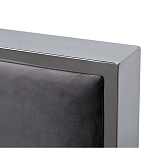 Кровать двуспальная серая с высоким мягким изголовьем Heart of the Bedroom варинант исполнения - 2 | Loft Concept в Грозном