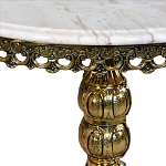 Стол круглый с мраморной столешницей Coffee De Bronze варинант исполнения - 1 | Loft Concept в Грозном