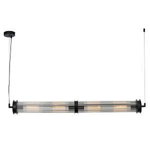 Люстра с рифленым плафоном Glass Tube Black