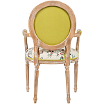 Полукресло из массива бука бежевое с изображением птиц и цветов Beige Green Chinoiserie Garden Chair варинант исполнения - 2 | Loft Concept в Грозном