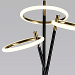 Торшер с 3-мя круглыми светодиодными лампами на черной триноге Underlining варинант исполнения - 3 | Loft Concept в Грозном