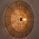 Круглый настенный светильник с декором из пеньковой веревки Alano Wall Lamp варинант исполнения - 2 | Loft Concept в Грозном