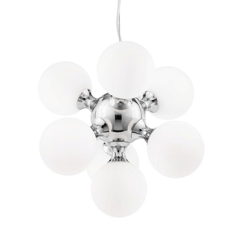 Люстра MOONDROP Pendant Chromium 7 Хром Белый Люстра MOONDROP Pendant Chromium 7 Хром Белый в Грозном | Loft Concept