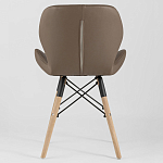 Стул с коричневым сиденьем из экокожи JEROEN варинант исполнения - 4 | Loft Concept в Грозном