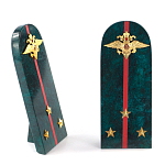 Сувенир Погон МВД из натурального камня змеевик Souvenir Epaulets варинант исполнения - 3 | Loft Concept в Грозном