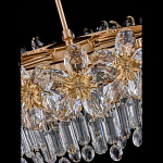 Люстра круглая с декоративными элементами в виде крупных хрустальных цветов Palace Gardens варинант исполнения - 4 | Loft Concept в Грозном