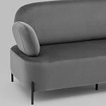 Диван в велюровой обивке серого цвета COLOR BLOCK варинант исполнения - 5 | Loft Concept в Грозном