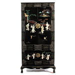 Шкаф черный в китайском стиле  Chinese Cabinet Black варинант исполнения - 1 | Loft Concept в Грозном