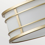 Подвесной светильник цвета латунь с белым матовым плафоном с геометрическим рисунком Feiss варинант исполнения - 6 | Loft Concept в Грозном