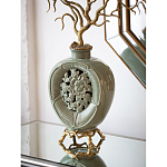 Ваза зеленая с бронзовыми ветвями и фарфоровыми рыбками Eden Garden варинант исполнения - 3 | Loft Concept в Грозном