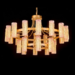 Люстра двухъярусная круглая с текстурными цилиндрическими плафонами Glimpse варинант исполнения - 3 | Loft Concept в Грозном