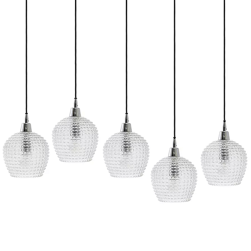 Подвесной светильник каскадный с фактурными стеклянными плафонами Cascade with Relief Lampshades Прозрачный Черный Серый Подвесной светильник каскадный с фактурными стеклянными плафонами Cascade with Relief Lampshades Прозрачный Черный Серый в Грозном | Loft Concept