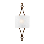 Бра с цилиндрическим тканевым абажуром белого цвета Feiss варинант исполнения - 1 | Loft Concept в Грозном