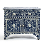 Комод инкрустация костью ORIENTAL Indian синий орнамент варинант исполнения - 1 | Loft Concept в Грозном
