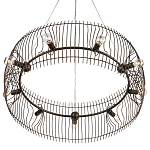 Люстра круглая из тонких прутьев Thin Bronze Rods варинант исполнения - 2 | Loft Concept в Грозном