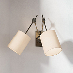 Бра с двумя тканевыми абажурами в форме цилиндра Prerequisites варинант исполнения - 3 | Loft Concept в Грозном