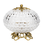 Конфетница из прозрачного рельефного стекла Eden Garden варинант исполнения - 1 | Loft Concept в Грозном